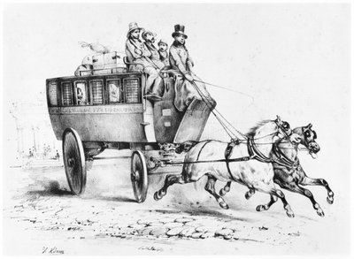 The Stagecoach, mid-19th century by Victor Adam